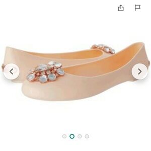 Ted Baker Jemmee Pink Ballet Jelly Flats in Pink Ringstones size 6/ 7 US